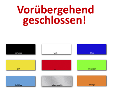 Preview: Aufkleber Vorübergehend geschlossen